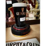 Guinness light up counter sign.