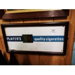 Player's No 6 Quality Cigarettes enamel advertising sign.