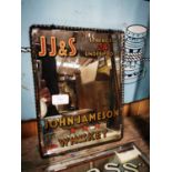 John Jameson & Son Whiskey advertising mirror.