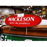 Mackeson Taste The Goodness advertising counter display sign.