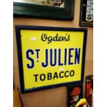 Ogden's St Julien Tobacco enamel advertising sign.