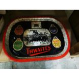 Thwaites tinplate drink's tray