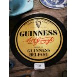 Guinness Extra Stout Belfast cardboard advertisement