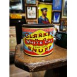 Clarke's White Cap Dublin snuff tin.