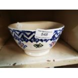 19th C. spongewear porridge bowl.