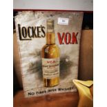 1950's Locke's VOK No Finer Irish Whiskey advertisement.