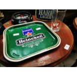 Export Heineken advertising drink's tray.