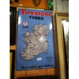 Firestone Tyres tinplate advertising sign.