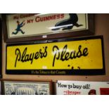 Player's Please enamel advertising sign.