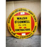 Walsh O'Connell Contractors nameplate.
