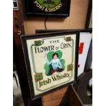 The Flower Of Erin Special Irish Whiskey advertising print.