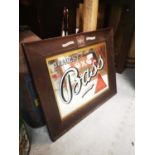 Draught Bass advertising mirror.