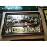 Rare Mitchell's Old Irish Whisky advertising mirror