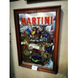 Martini framed advertising mirror.