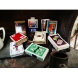 Collection of eight packs of playing cards