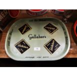 Gallagher's tinplate advertising tray.