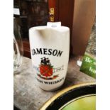 Jameson Irish Whiskey ceramic water jug.