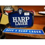 Harp Lager Perspex counter display sign