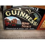 Guinness Irish Stout wooden advertising sign.