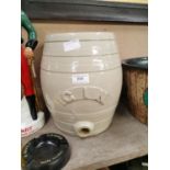 19th. C. ceramic Gin barrel.
