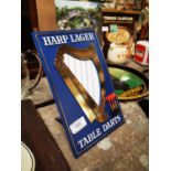 Harp Lager table darts set.