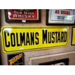 Colman's Mustard enamel advertising sign.