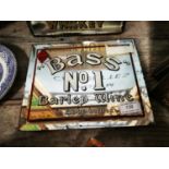 Unusual 1920's Bass No 1 advertising mirror.