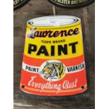 Laurence Tiger Brand Paint enamel sign.