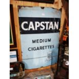 Captan's Medium Cigarettes enamel advertising sign.