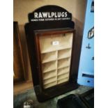 Rawlplugs display advertising cabinet.