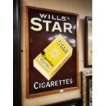 Will's Star pictorial enamel advertising sign.