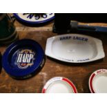 Two Harp Lager ashtrays