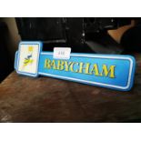Babycham advertising shelf sign.