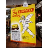 Get That Kruschen Feeling advertising showcard.