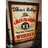Jack Daniels Whiskey wooden advertising sign.