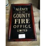 Agency of the County Fire Office Ltd advertising sign.