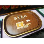 Will's Star Cigarettes advertising drinks tray.