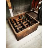 Crate of old Guinness bottles.