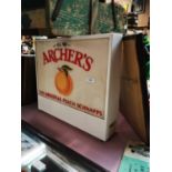 Archers light up counter display advertising sign.