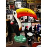 Guinness toucan advertising figure.