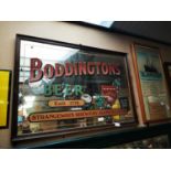 Boddingtons' Beer advertising mirror.