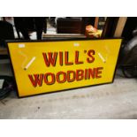 Will's Woodbine Cigarettes advertising sign.