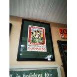 Guinness framed advertising print.