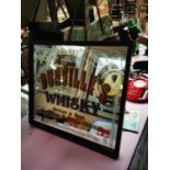 Dunville's Whiskey framed advertising mirror.