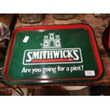 Smithwick's tinplate drinks advertising tray.