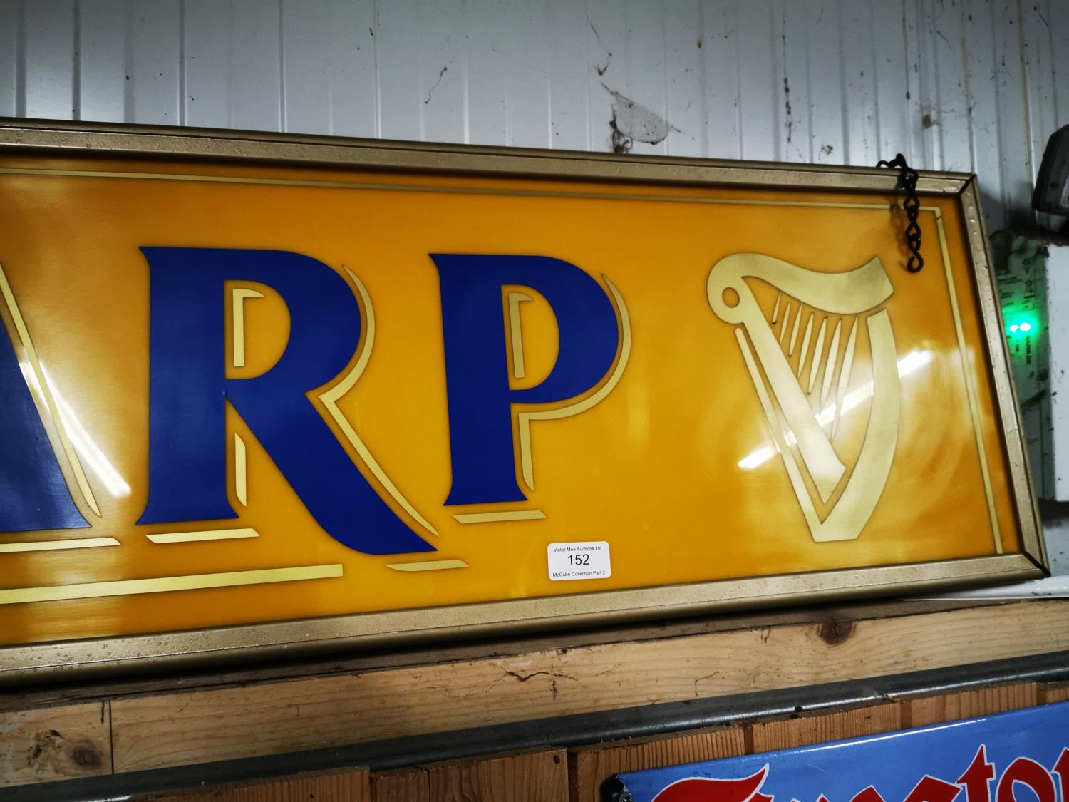 Rare Harp hanging light up advertising sign. - Image 2 of 2