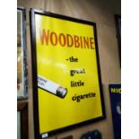 Woodbine Cigarettes enamel advertising sign.