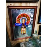 Old Gold Label Barley Wine advertising mirror.