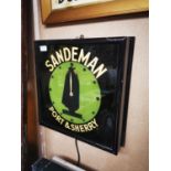 Sandman Port advertising clock.