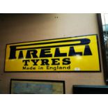 Pirelli Tyres enamel advertising sign.
